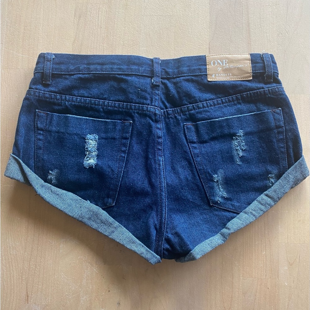One Teaspoon Bandit shorts, blue denim, size 27